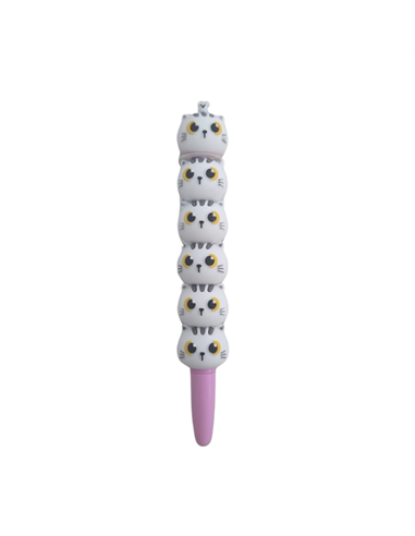 Stylo spinner chat blanc - itotal