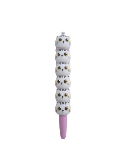 Stylo spinner chat blanc - itotal