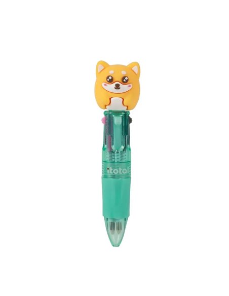 Stylo 4 couleurs - chien - itotal