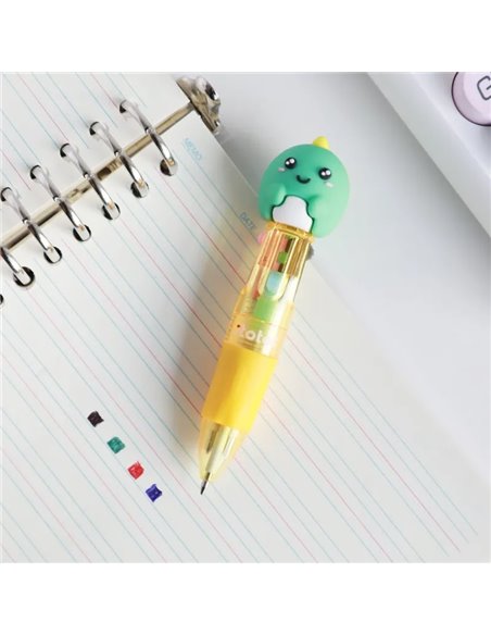 Stylo 4 couleurs dinosaure - itotal