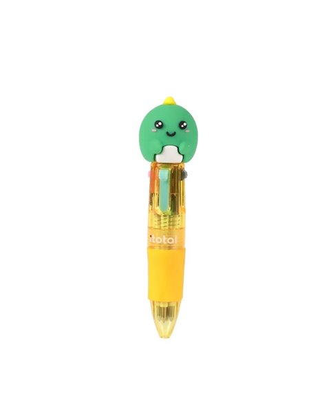 Stylo 4 couleurs dinosaure - itotal
