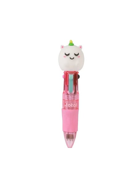 Stylo 4 couleurs licorne - itotal