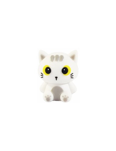 Gomme 3D kawaii - chat blanc - itotal