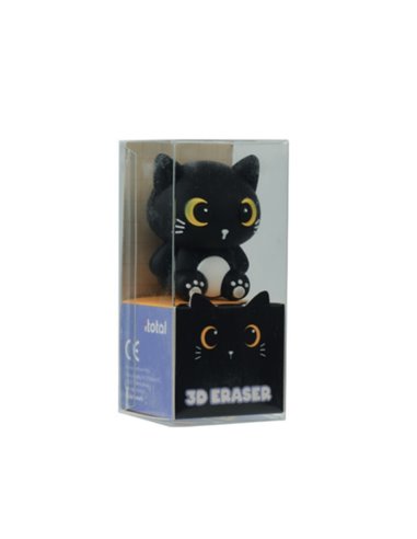 Gomme 3D kawaii - chat noir - itotal