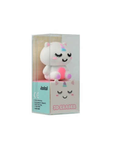 Gomme 3D kawaii - licorne - itotal