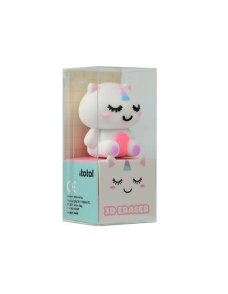 Gomme 3D kawaii - licorne - itotal