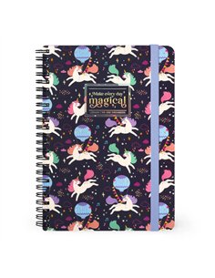 Cahier Ligné - Large - à Spirale - Format A5 licorne - legami