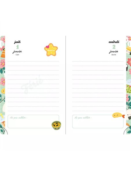 Mon agenda super kawaii 2025-2026 - Auzou