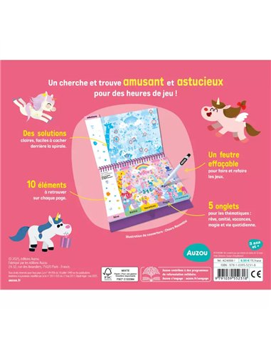 BLOC-NOTES CHERCHE ET TROUVE - licornes