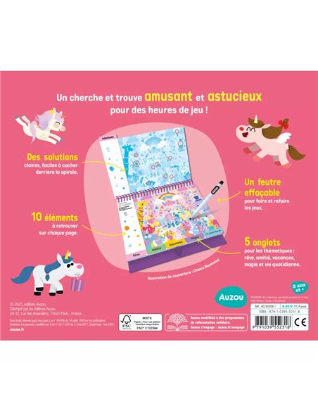 BLOC-NOTES CHERCHE ET TROUVE - licornes