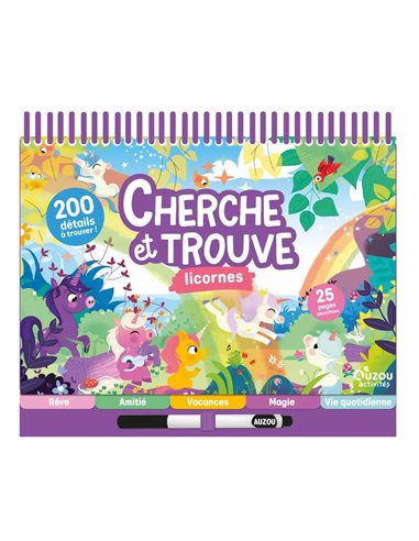 BLOC-NOTES CHERCHE ET TROUVE - licornes