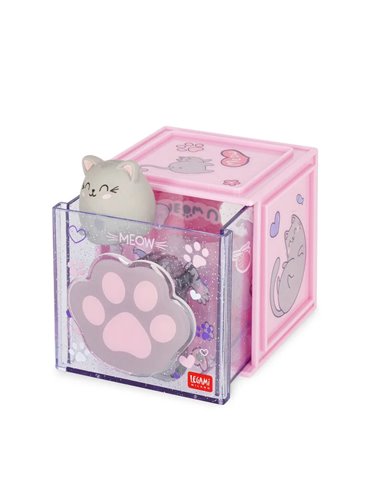 Boîte Empilable de Bureau - Cutie Cube - kitty - legami
