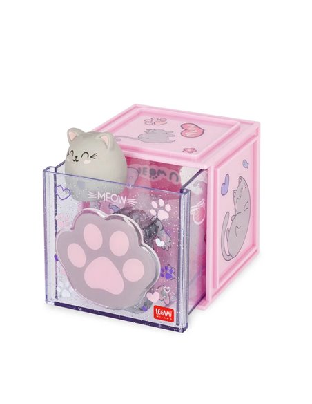 Boîte Empilable de Bureau - Cutie Cube - kitty - legami