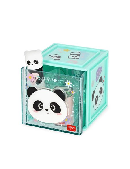 Boîte Empilable de Bureau - Cutie Cube panda - legami