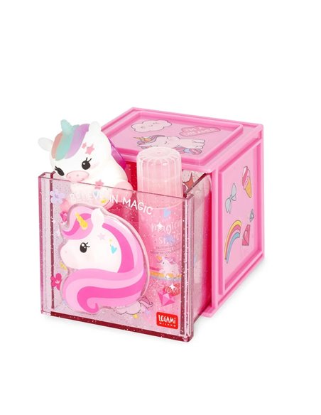 Boîte Empilable de Bureau - Cutie Cube licorne - legami