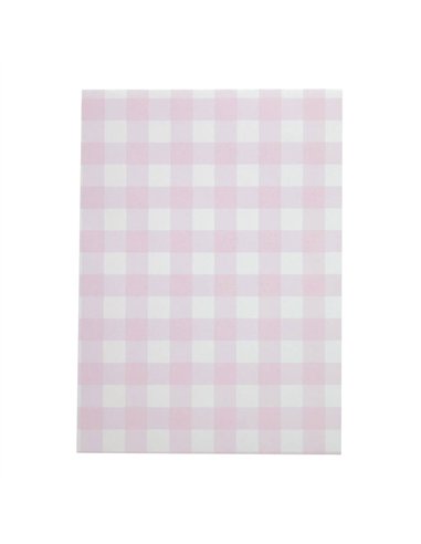POCHETTES PAPIER VICHY ROSE X 8PCS