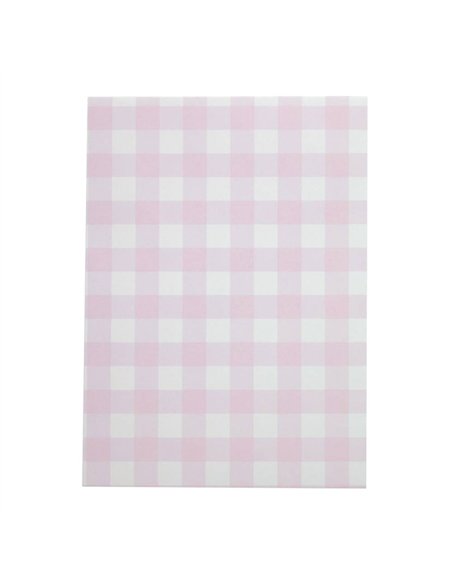 POCHETTES PAPIER VICHY ROSE X 8PCS