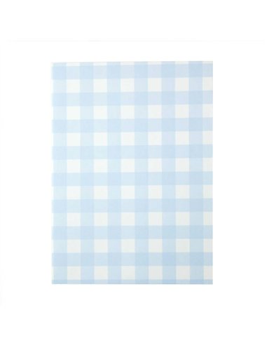 POCHETTES PAPIER VICHY BLEU X 8PCS