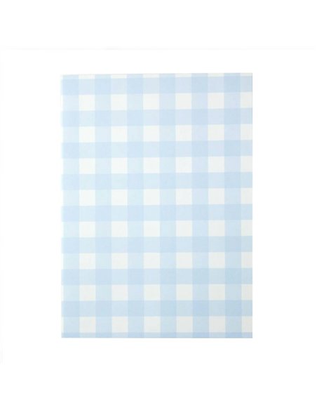 POCHETTES PAPIER VICHY BLEU X 8PCS