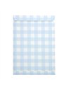 POCHETTES PAPIER VICHY BLEU X 8PCS