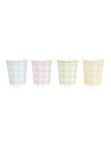 GOBELETS 200ML VICHY PASTEL 4 COUL ASSX 8