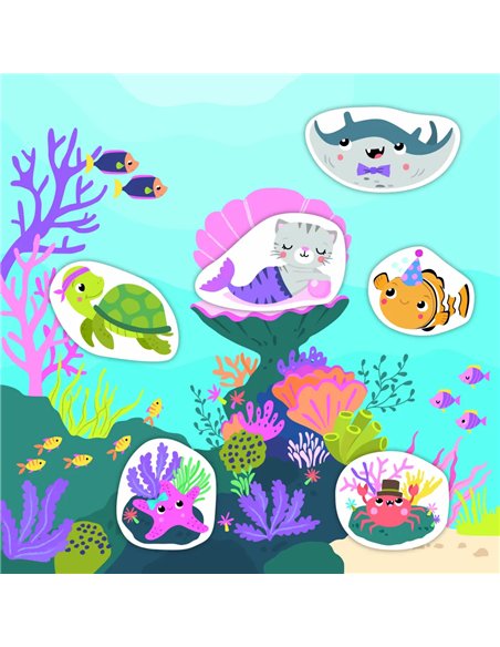STICKERS EPAIS SOUS L'OCEAN