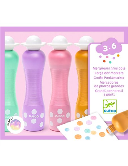 FEUTRES - Marqueurs gros pois - Pearly - djeco