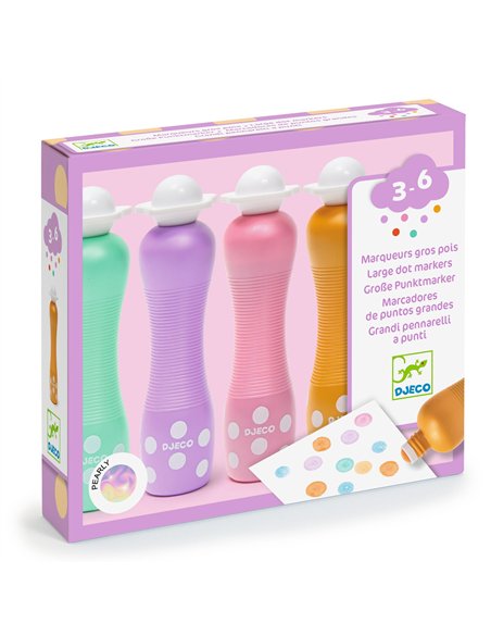 FEUTRES - Marqueurs gros pois - Pearly - djeco