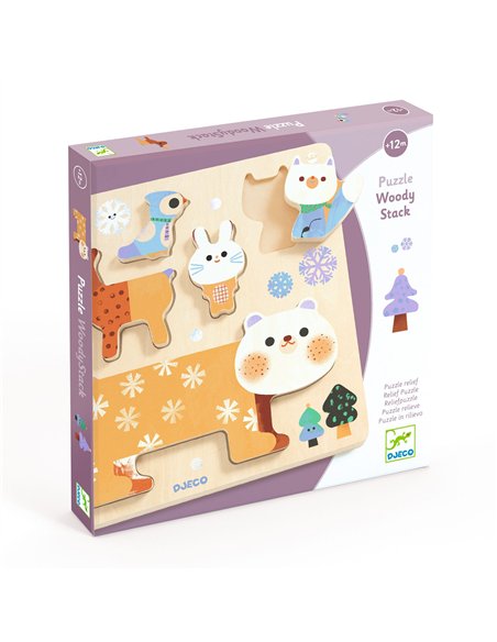 PUZZLE RELIEF - WoodyStack - djeco
