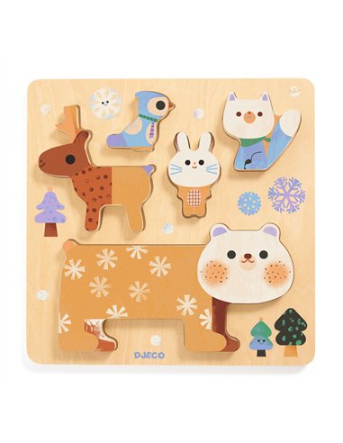 PUZZLE RELIEF - WoodyStack - djeco