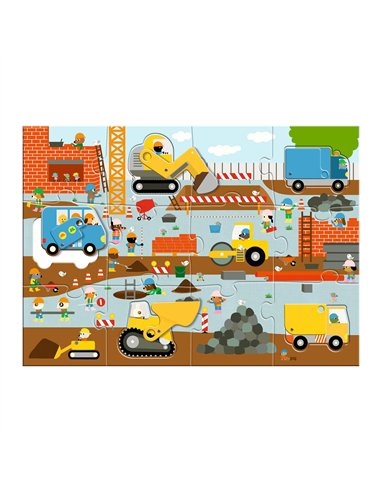 PUZZLE GEANT - Puzzle géant articulo vehicules - djeco