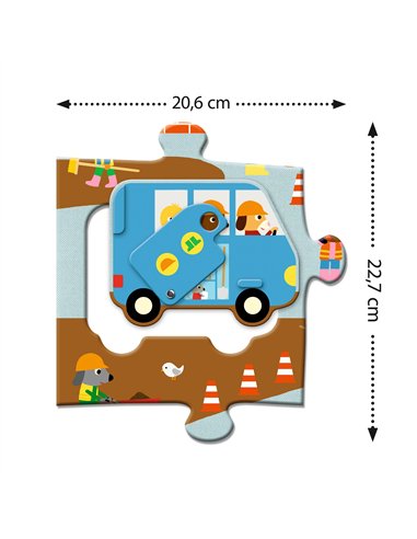 PUZZLE GEANT - Puzzle géant articulo vehicules - djeco