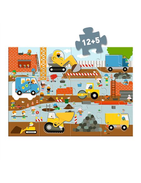 PUZZLE GEANT - Puzzle géant articulo vehicules - djeco