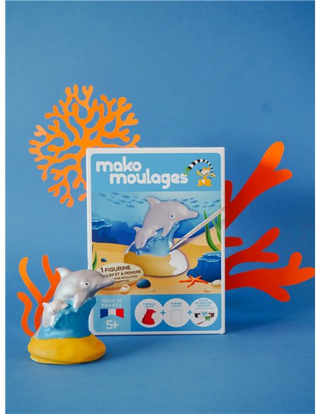 Mako moulages Le dauphin et son bébé