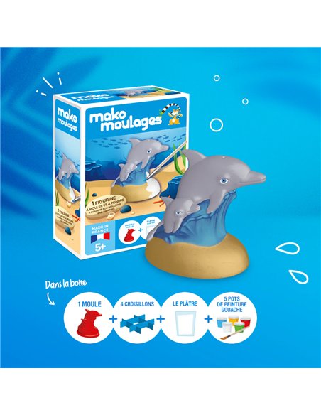 Mako moulages Le dauphin et son bébé