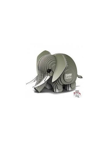 Eugy 3D Éléphant - Puzzle écologique animal sauvage