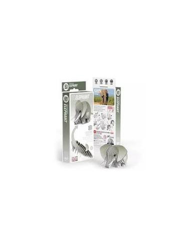 Eugy 3D Éléphant - Puzzle écologique animal sauvage