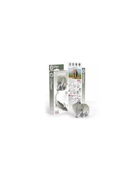 Eugy 3D Éléphant - Puzzle écologique animal sauvage