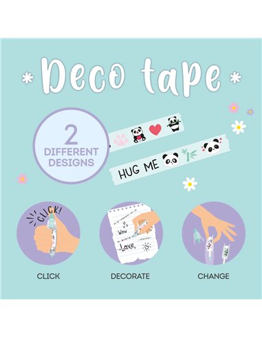 STYLO DE RUBAN DÉCORATIF - DECO TAPE - PANDA - Legami