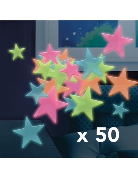 Etoiles 3D multicolores