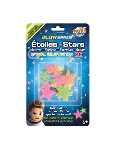 Etoiles 3D multicolores