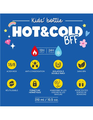 GOURDE ISOTHERME POUR ENFANT - KIDS BOTTLE - UNICORN - Legami