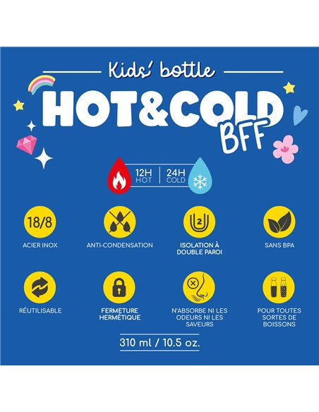 GOURDE ISOTHERME POUR ENFANT - KIDS BOTTLE - UNICORN - Legami