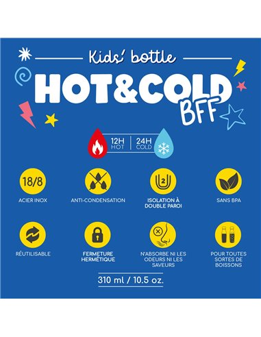 GOURDE ISOTHERME POUR ENFANT - KIDS BOTTLE - MONSTER - Legami