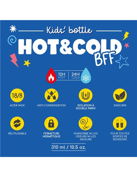 GOURDE ISOTHERME POUR ENFANT - KIDS BOTTLE - MONSTER - Legami
