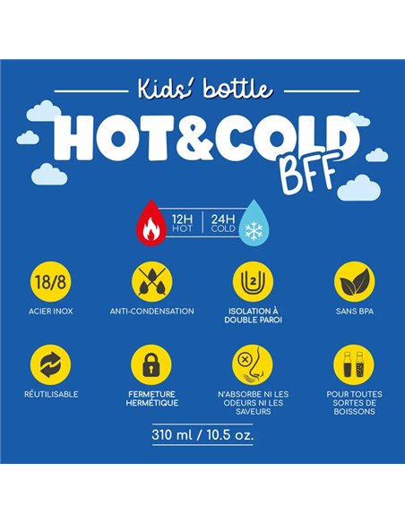 GOURDE ISOTHERME POUR ENFANT - KIDS BOTTLE - GIRAFFE - Legami
