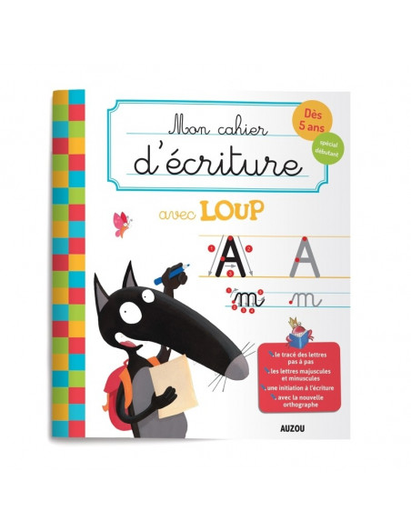 Mon cahier d'écriture avec loup