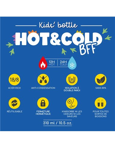 GOURDE ISOTHERME POUR ENFANT - KIDS BOTTLE - DINO - Legami