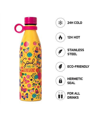 Bouteille Thermique 800 Ml - Hot&Cold sunshine - legami