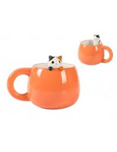 Tasse en Céramique avec breloque ORANGE CAT - itotal 2